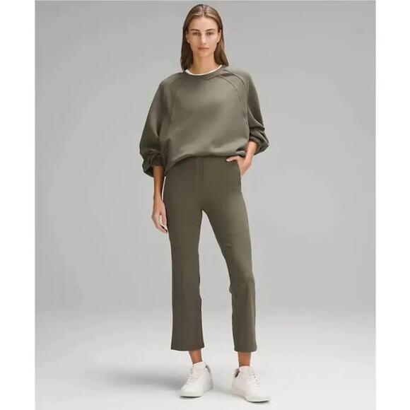 NWT Lululemon Olive Green Smooth Fit High Rise Cropped Pants Size 0 Athleisure - Picture 2 of 13